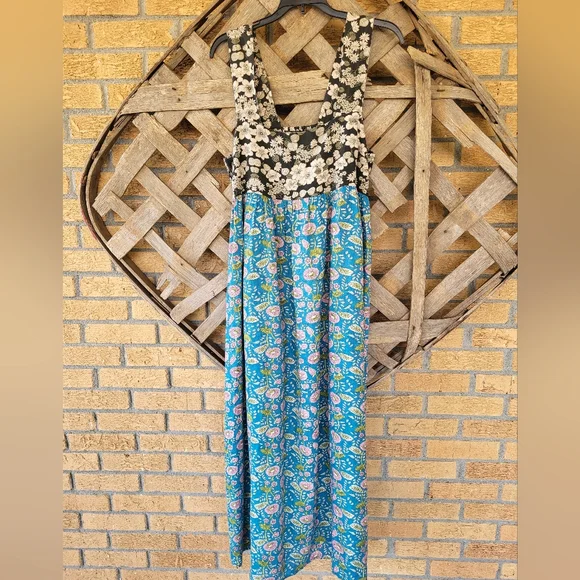 NATURAL LIFE | Dresses | Natural Life Tricia Side Slit Boho Sleeveless  Floral Maxi Dress Womens M | Poshmark